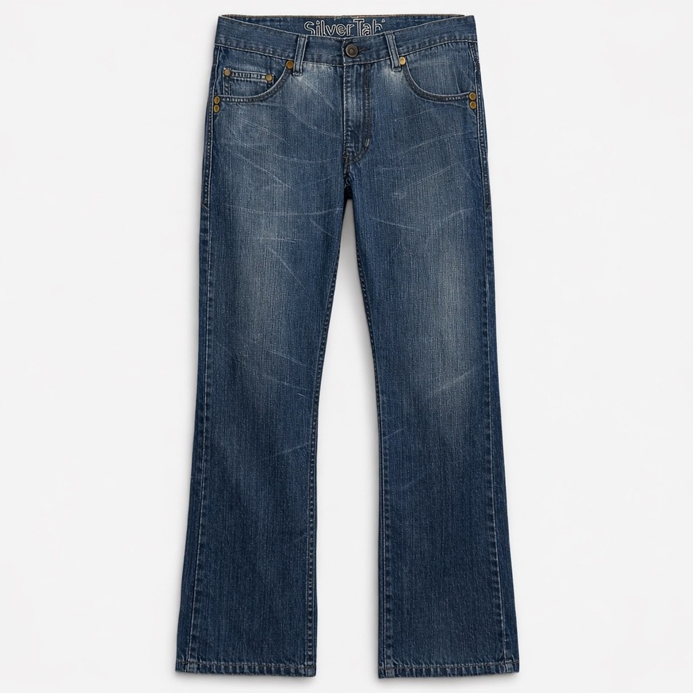 Levi's SilverTab Straight Denim Jeans 31x31 Dark Wash Slim Y2K Vintage Style